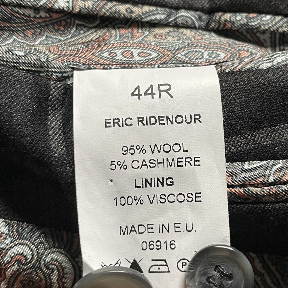 Holland & Sherry Sport Coat Mens 44 R Gray Plaid Sherrykash Wool Cashmere Savile - Picture 11 of 11